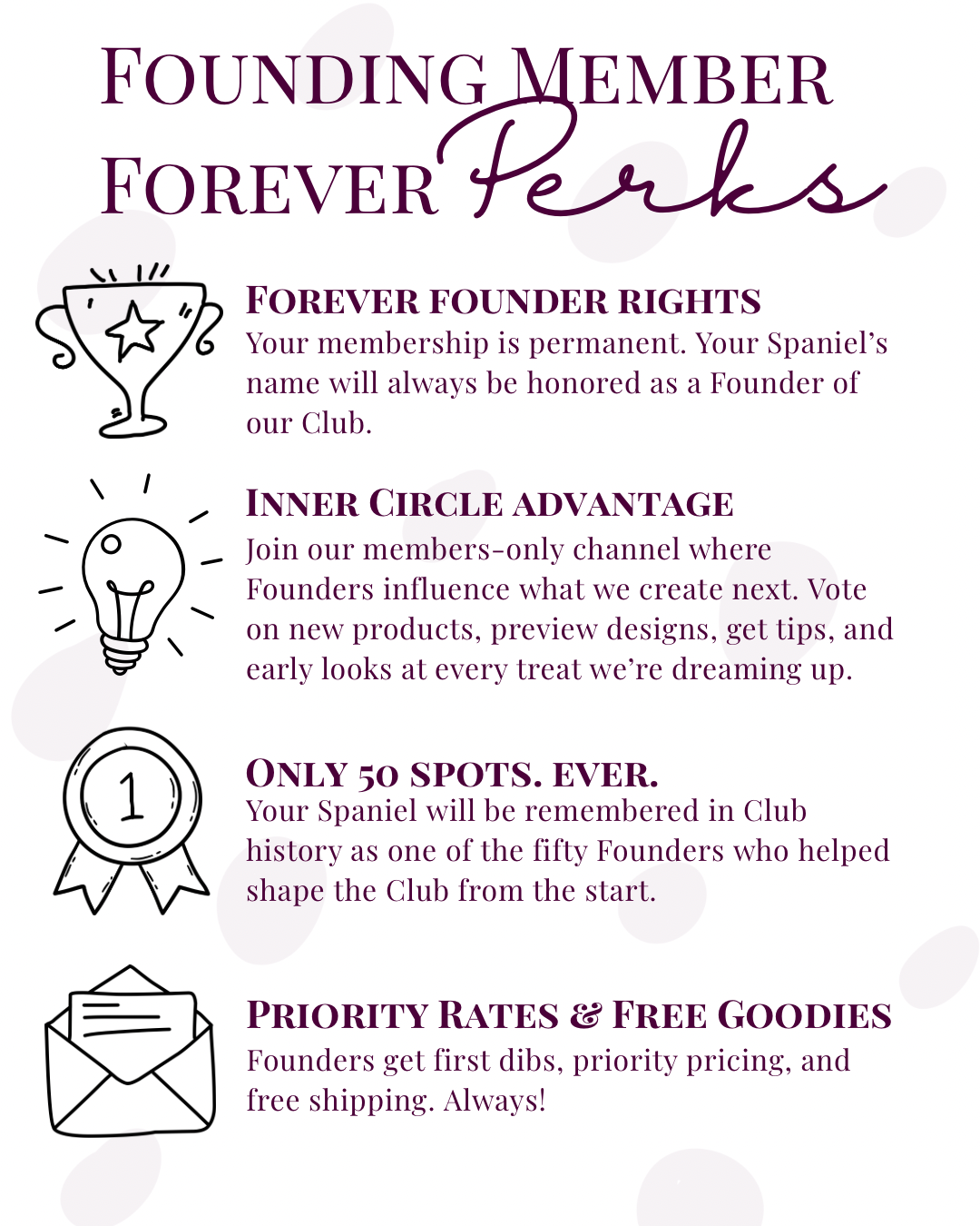 Spotted Spaniel Club Founding Membership